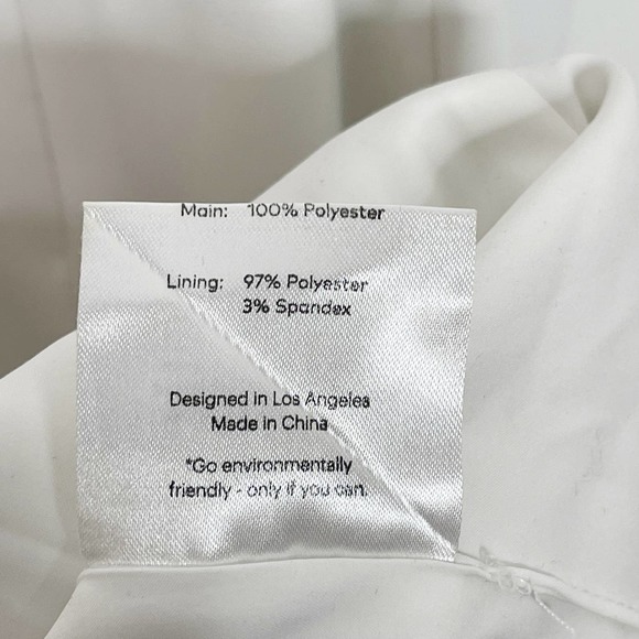 Fame and Partners Midi Slip Dress White US 6 Square Neck Bridal Bachelorette - Picture 13 of 14